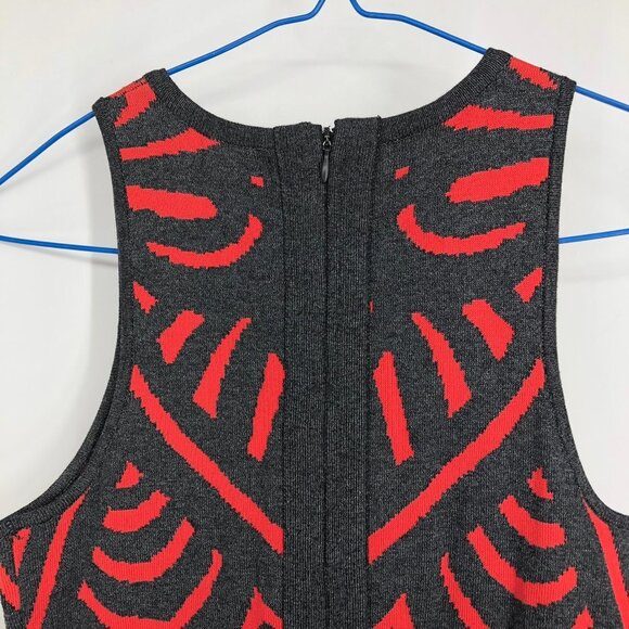 Parker Red and Black Tribal Sleeveless Fit & Flare Clarence Dress  XS - Picture 10 of 16